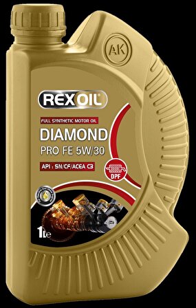 Rexoil Diamond Pro FE 5W-30 SN/CF 4 Litre  Motor Yağı
